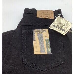 Eddie Bauer Denim Womens Classic Fit Black‎ Jeans Size 10 Petite NWT